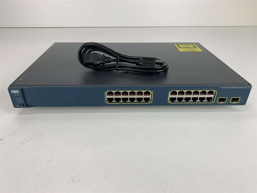 Cisco Catalyst (WS-C3560-24PS-E) PoE 24-Port Rack-Mountable Ethernet Switch