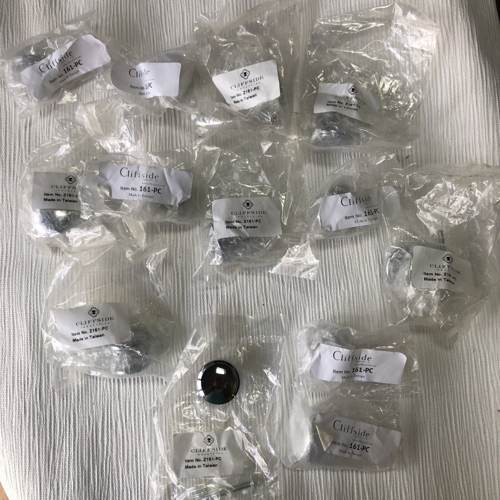 13 Cliffside 161-PC Polished Chrome Finish Solid Brass 1-1/4" Cabinet Knob Pull