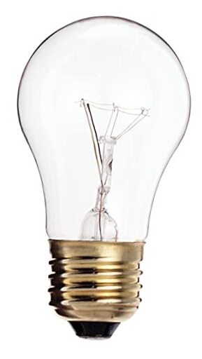 S3720 130V Medium Base 40-Watt A15 Light Bulb, Clear