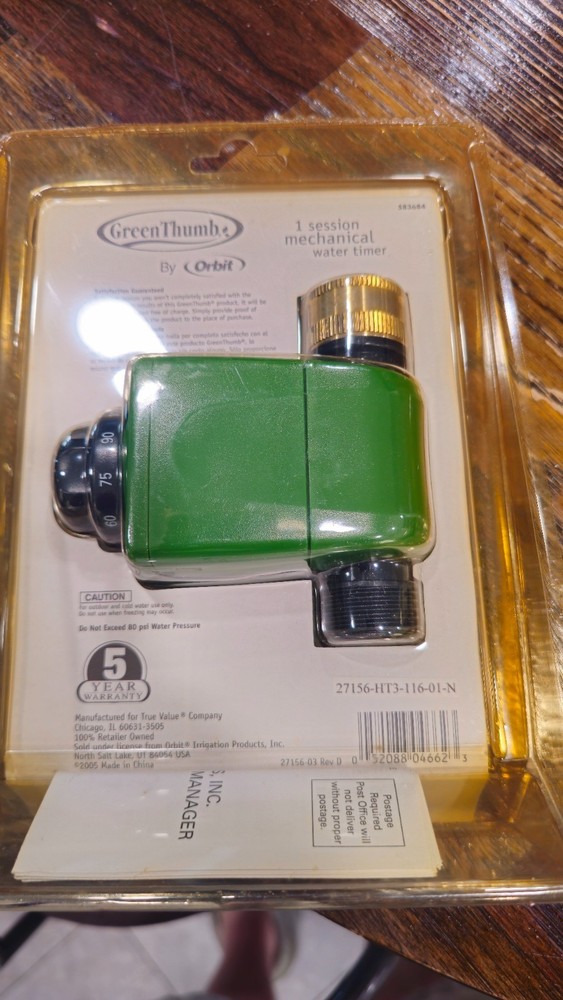 GreenThumb 583684 Medium Duty 1 Session Mechanical Water Timer