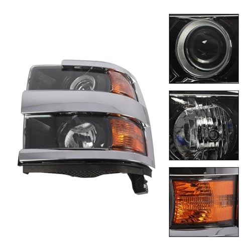 Driver Side Halogen Headlight Assembly Compatible with Silverado 2500/HD Left