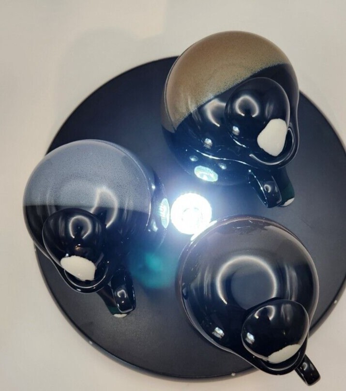 Lidded Ceramic Tea Cup Set with Spoon Holder & Zester