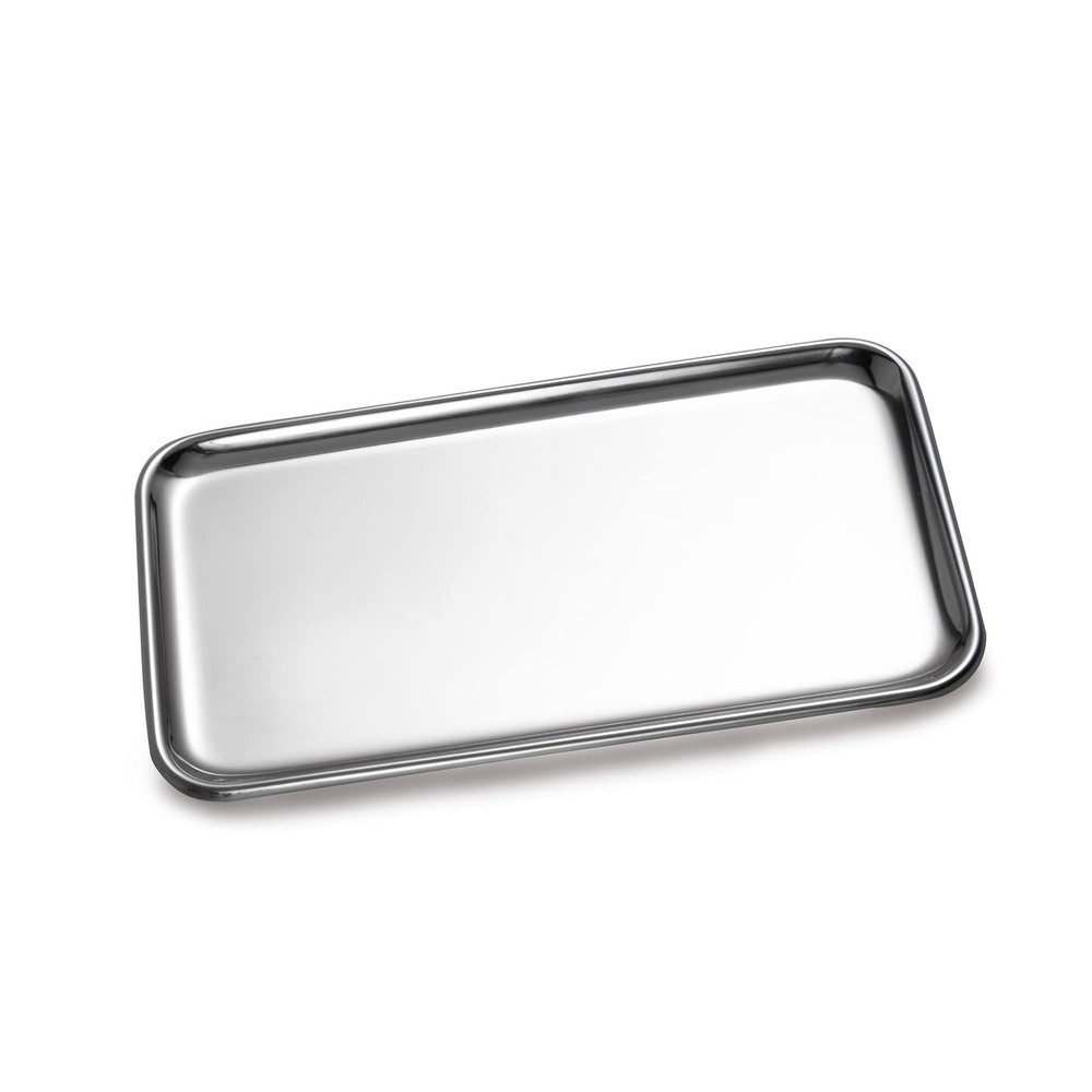 IMEEA Small Silver Tray Rectangular SUS304 Stainless 8" x 4.6" x 0.2",
