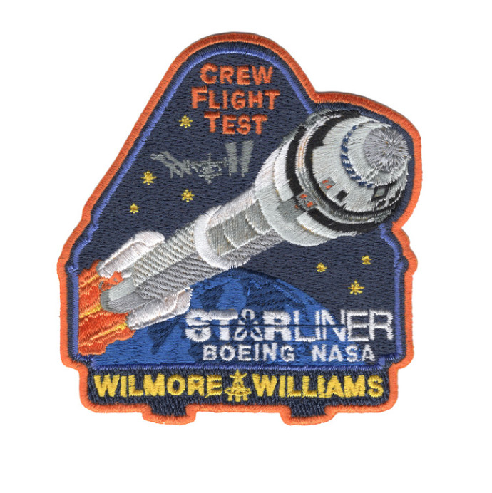 4" BOEING STARLINER WILMORE WILLAMS  CREW FLIGHT TEST EMBROIDERED PATCH