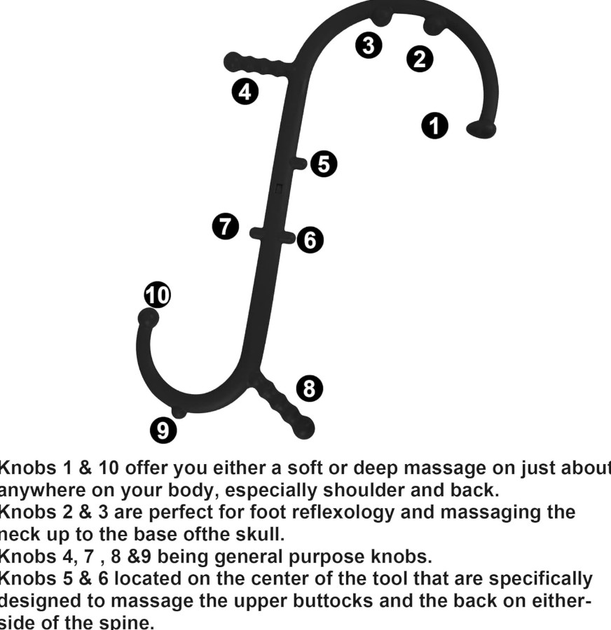 Massage Trigger Point Cane, Muscle Release Tool Self Massage Hook Cane, Handheld