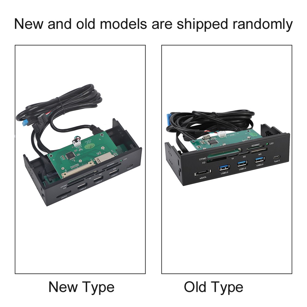 STW 5.25" Internal Media Memory Card Reader USB 3.0 Dashboard PC Front Fit