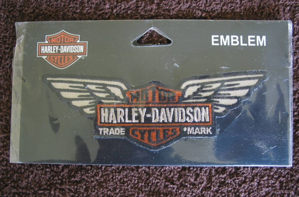 Harley Davidson Winged Long Bar & Shield Patch / Emblem