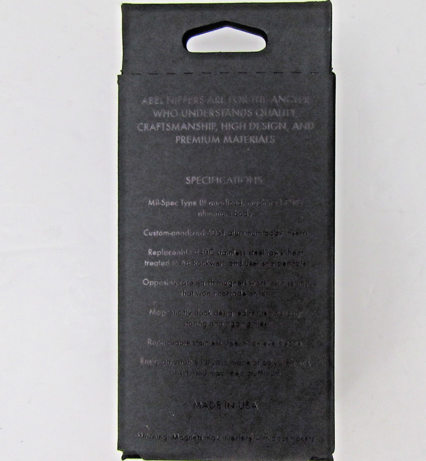 NEW Abel Reels Nippers Gray - Blue Insert w/ Lanyard in Box B3