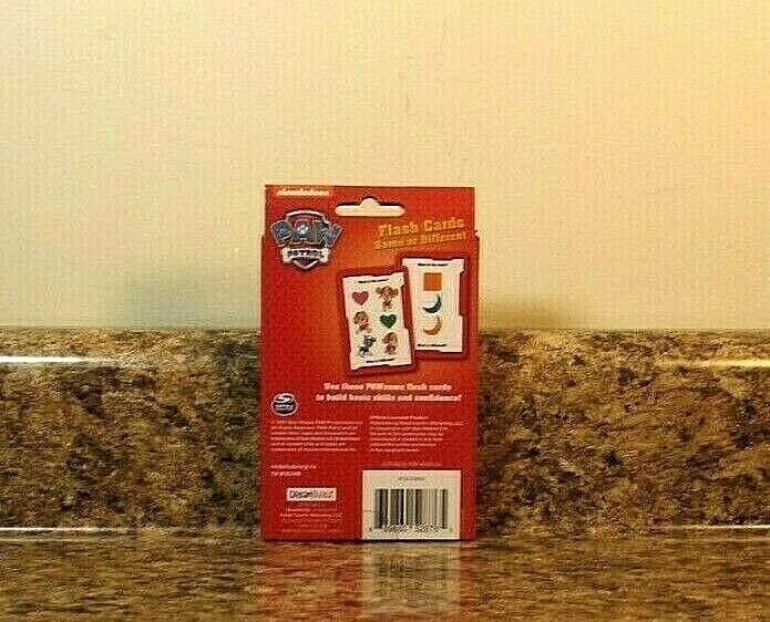 PAW Patrol Flash Cards Same Or Different NEW