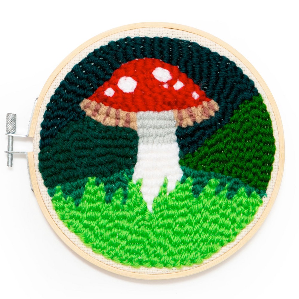 Kikkerland Mushroom Punch Needle Kit