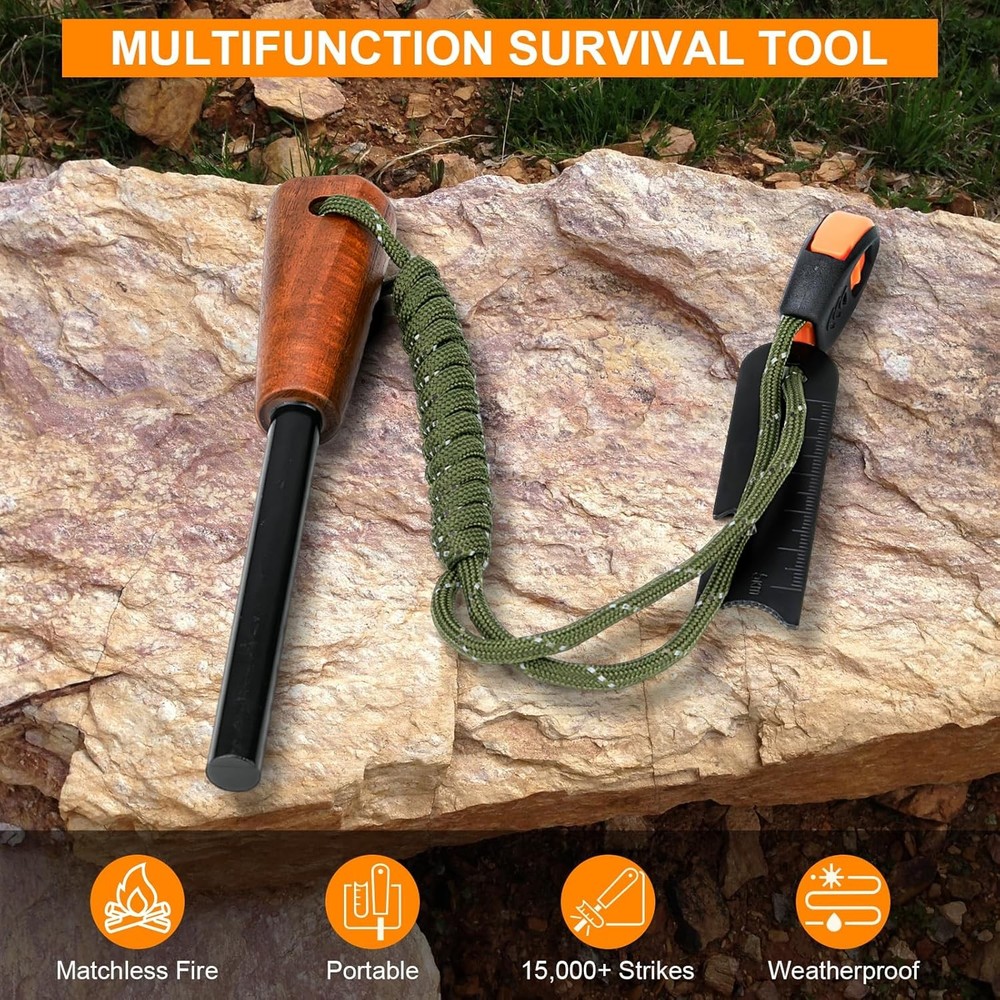 survival ferro rod fire starter kit