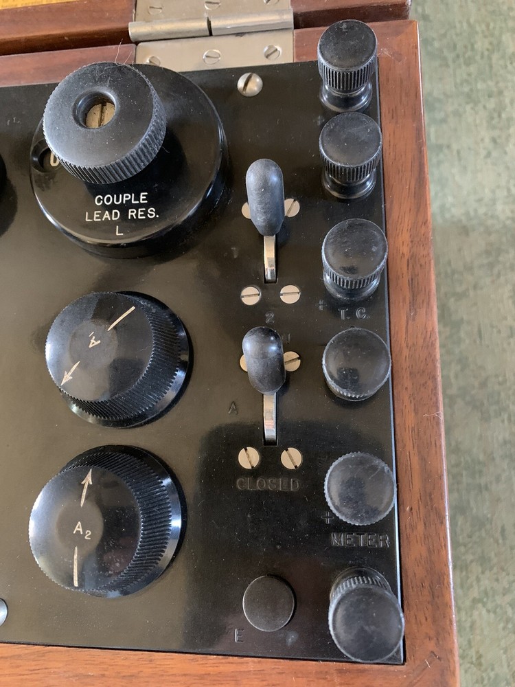 Antique Wood Cased THWING Potentiometer Test unit