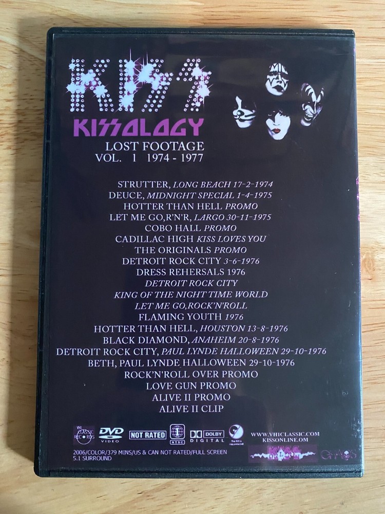 KISS - KISSology Lost Footage Vol. 1&2 1974-1983 Live DVD Gene Peter Paul Ace