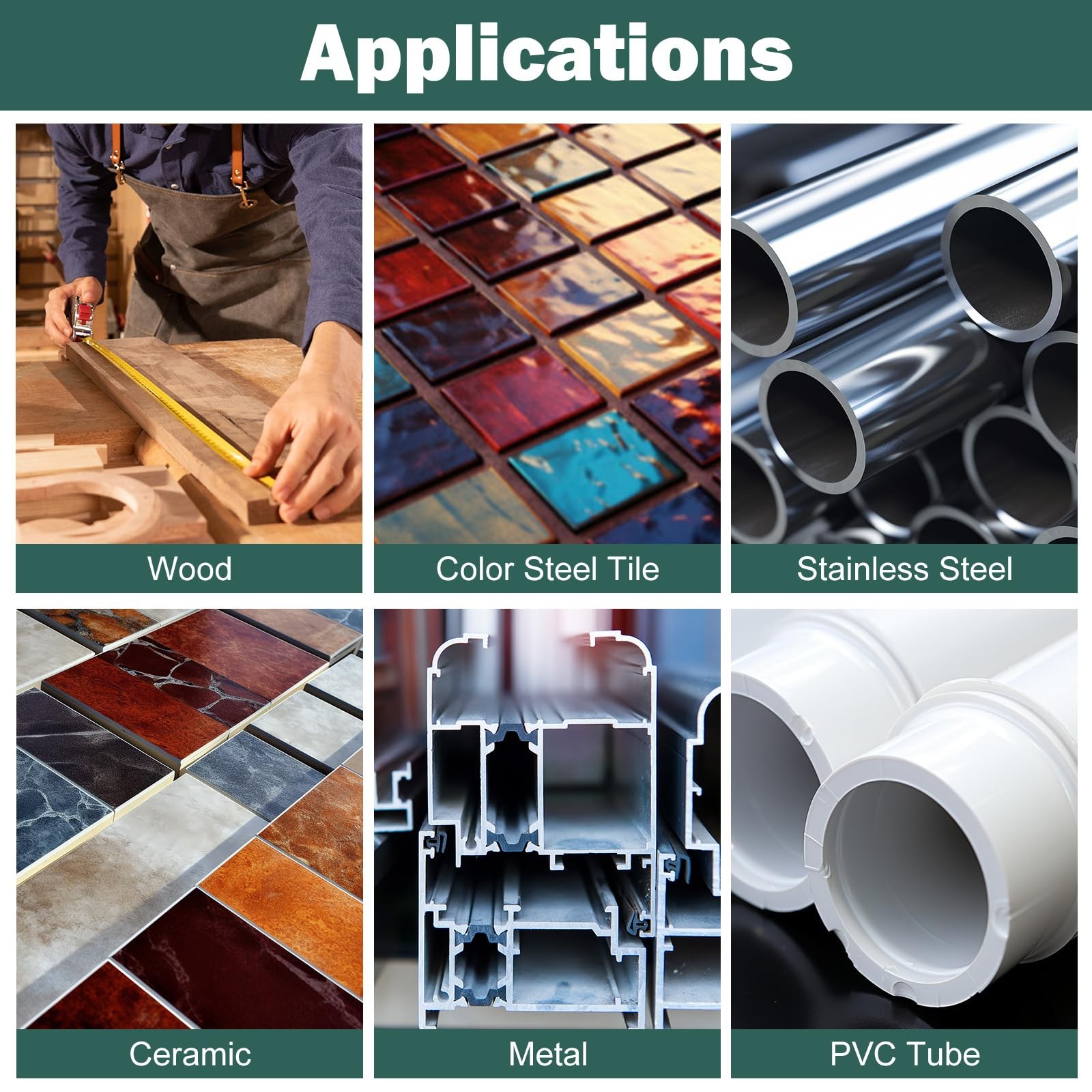 5 Pcs 4.5 Cutting Discs for Angle Grinder - Diamond Blades for Wood, Tile,