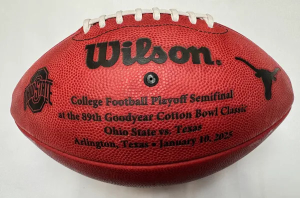 2025 CFP QUARTERFINAL COTTON BOWL OHIO STATE-MIAMI COMMEMORATIVE FOOTBALL