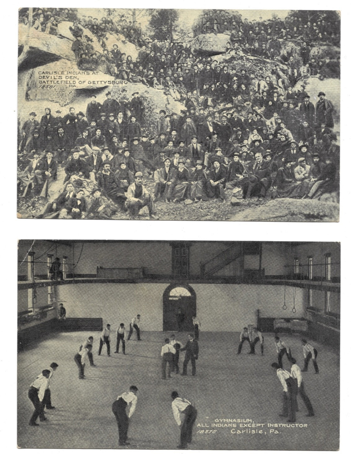 RARE ANTIQUE CARLISE INDIANS PA POSTCARDS DEVIL'S DEN BASKETBALL JIM THORPE