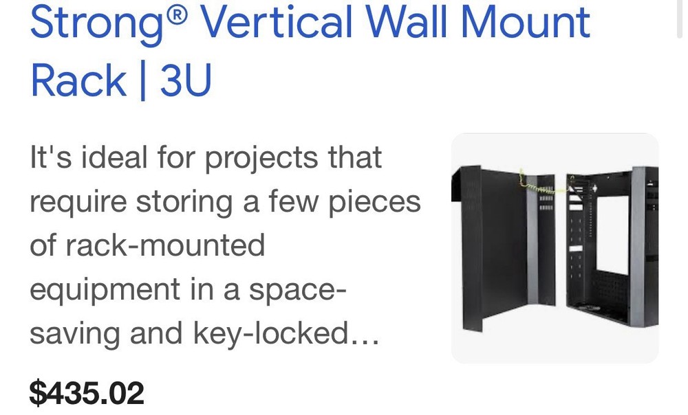 3U Standard Wall Mount Rack Network Cabinet Computer Server