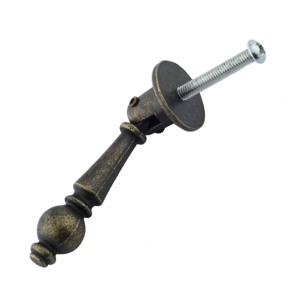 2 Pack Vintage Cabinet Pulls Knobs, Decorative Antique Bronze Pendant Pulls H...