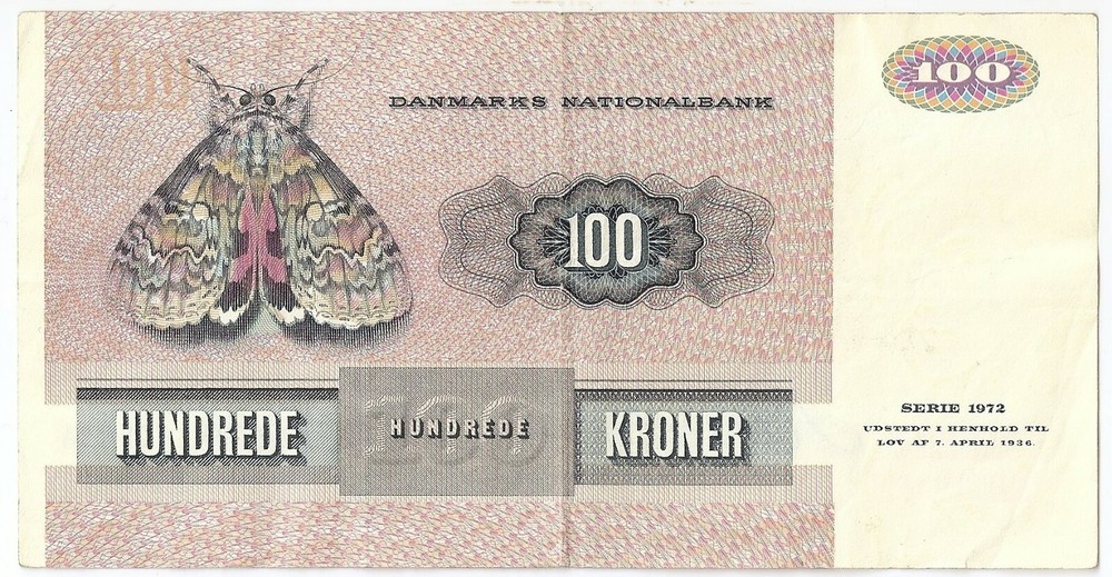 Denmark 100 kroner 1972 (1990)