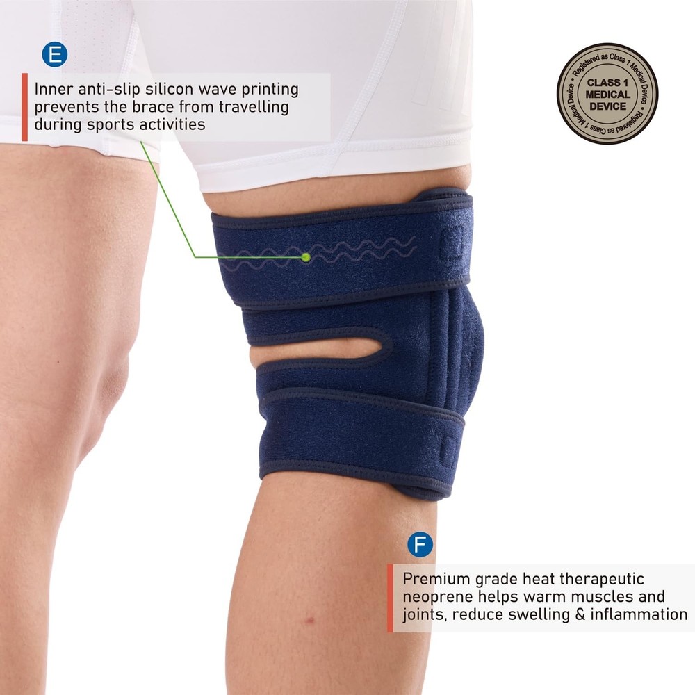 Adjustable Knee Brace Support, with Side Stabilizer – Patellar Tendon Supp
