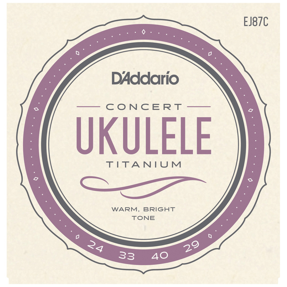 D'Addario EJ87C Titanium Ukulele Strings, Concert