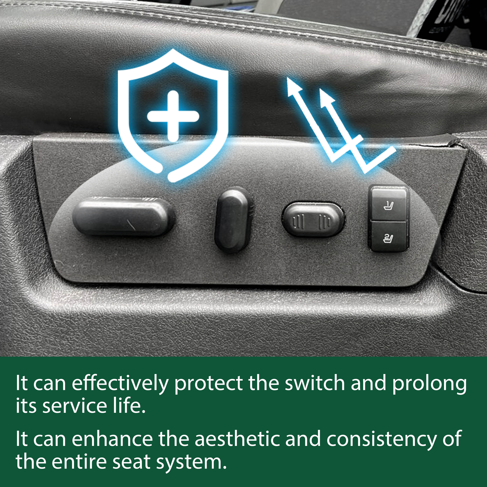 For 2009-2014 Ford F150 Driver Left Seat Cover Bezel Trim Panel Black Plastic