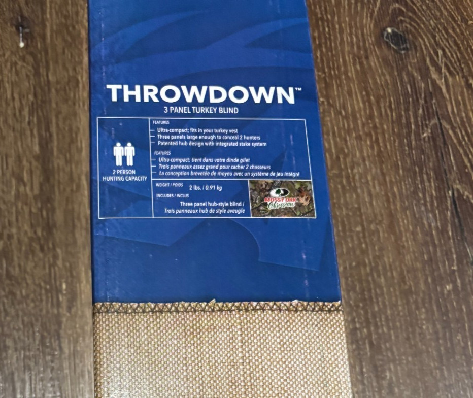 Ameristep Throwdown Portable Ground Blind Mossy Oak Compact Turkey Hunter