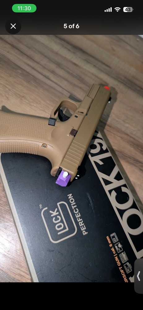 Purple Button Back Plate For Airsoft Glocks