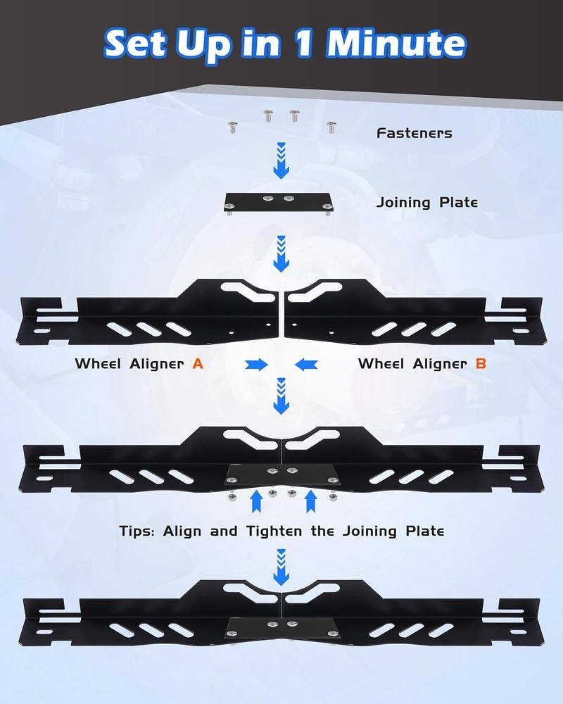 Heavy Duty Wheel Alignment Tool Kit, Toe Alignment Tool with Thickened Plates