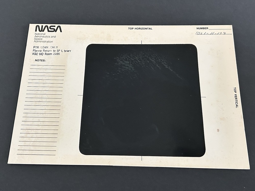 1981 NASA KSC Shuttle STS-1 Satellite View Cape Cod MA Presentation Transparency