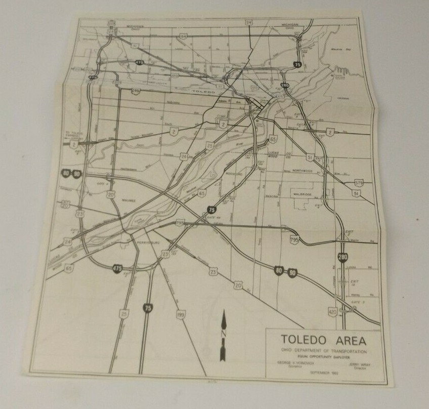 TOLEDO  OHIO  MAP September 1992