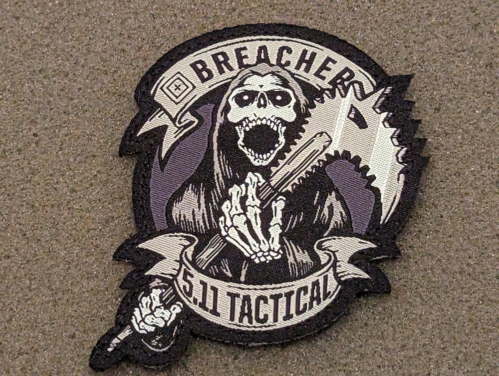 5.11 Tactical Patch Breacher Morale Patch Rare Gray/Black