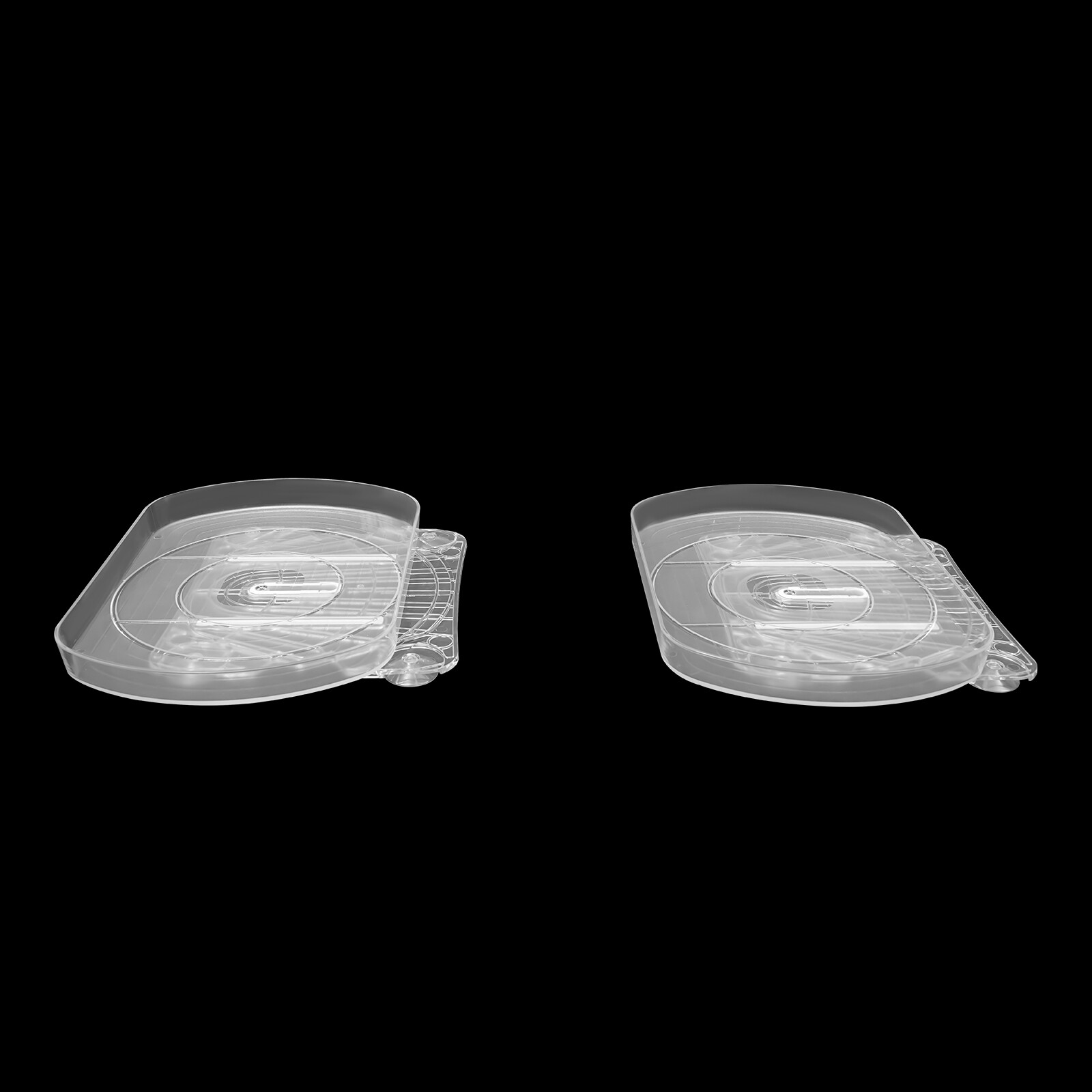 2 Packs Square 360° Rotate Turnplate Rotary Turntable Organizer for Refrigerator