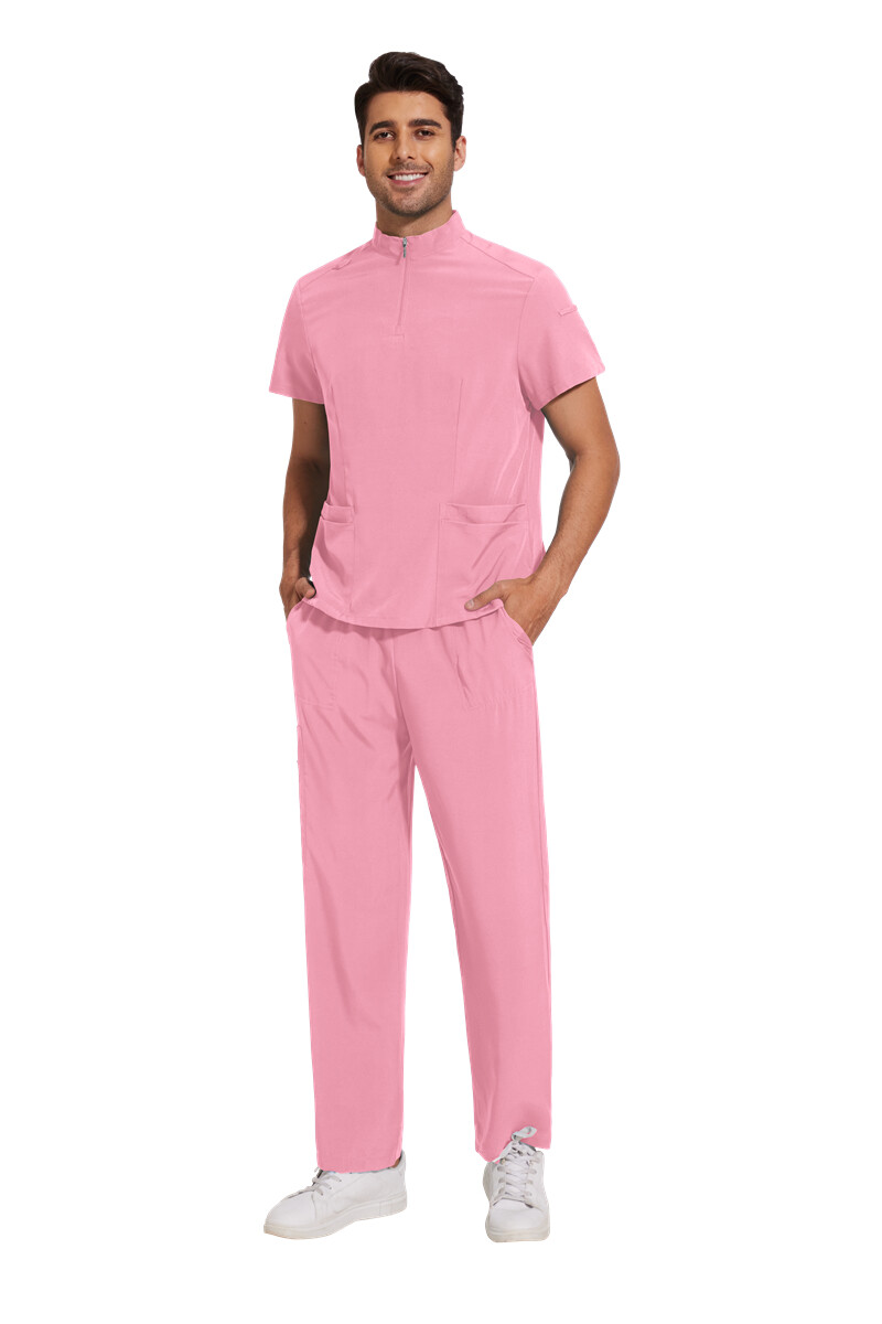 NiaaHinn Uniform Men Scrub Set Medical Doctor Scrub Uniform Zipper-Top Unisex