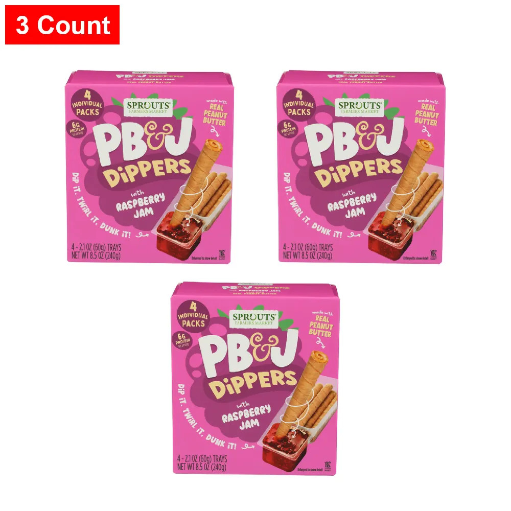 Sprouts PB & J Dippers With Raspberry Jam 4 ct  - 3 Count