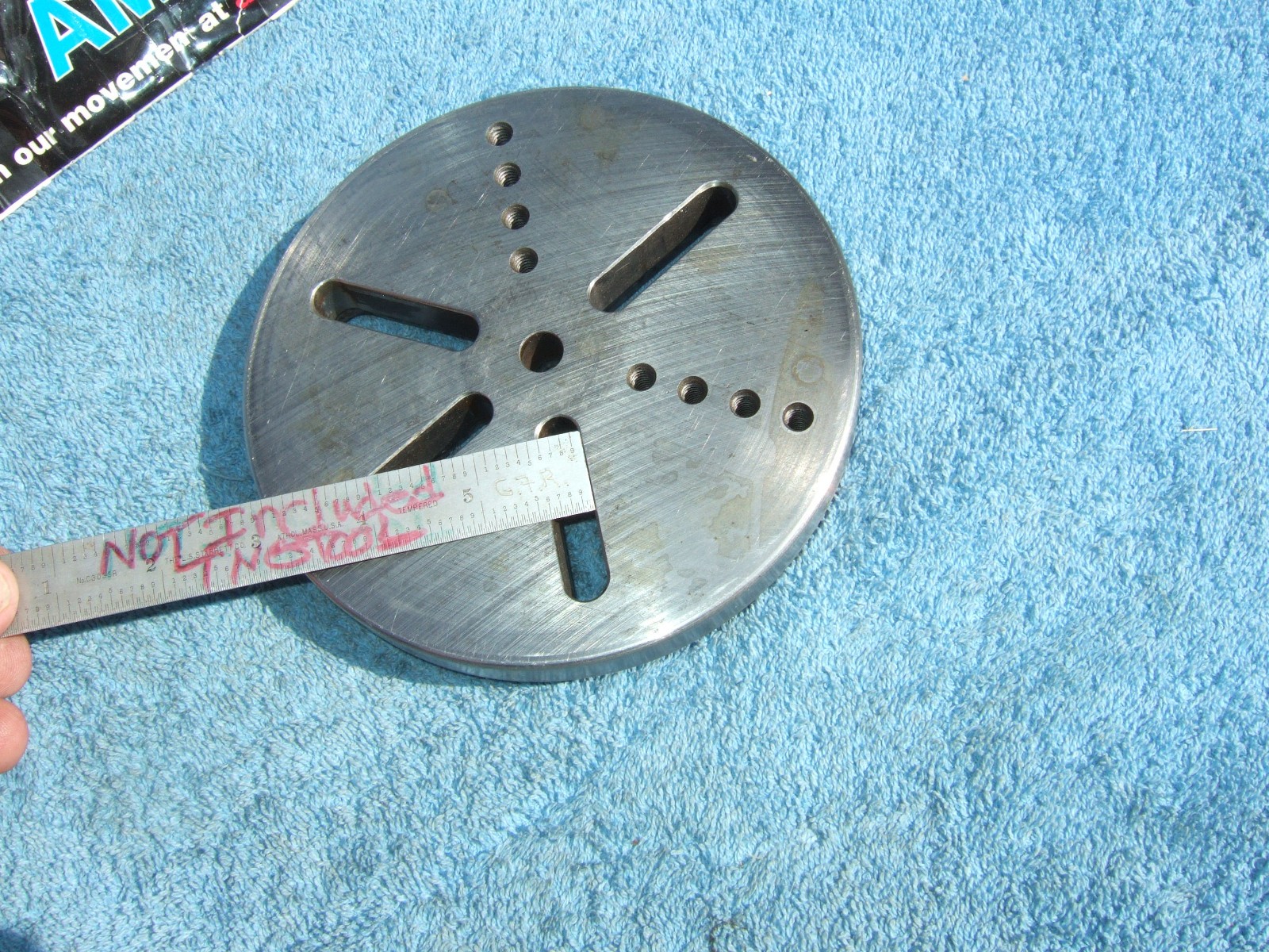 FIXTURE PLATE ROUND 6 inch TAPPED XLNT TOOLMAKER MACHINIST INSPECT GRIND MILL