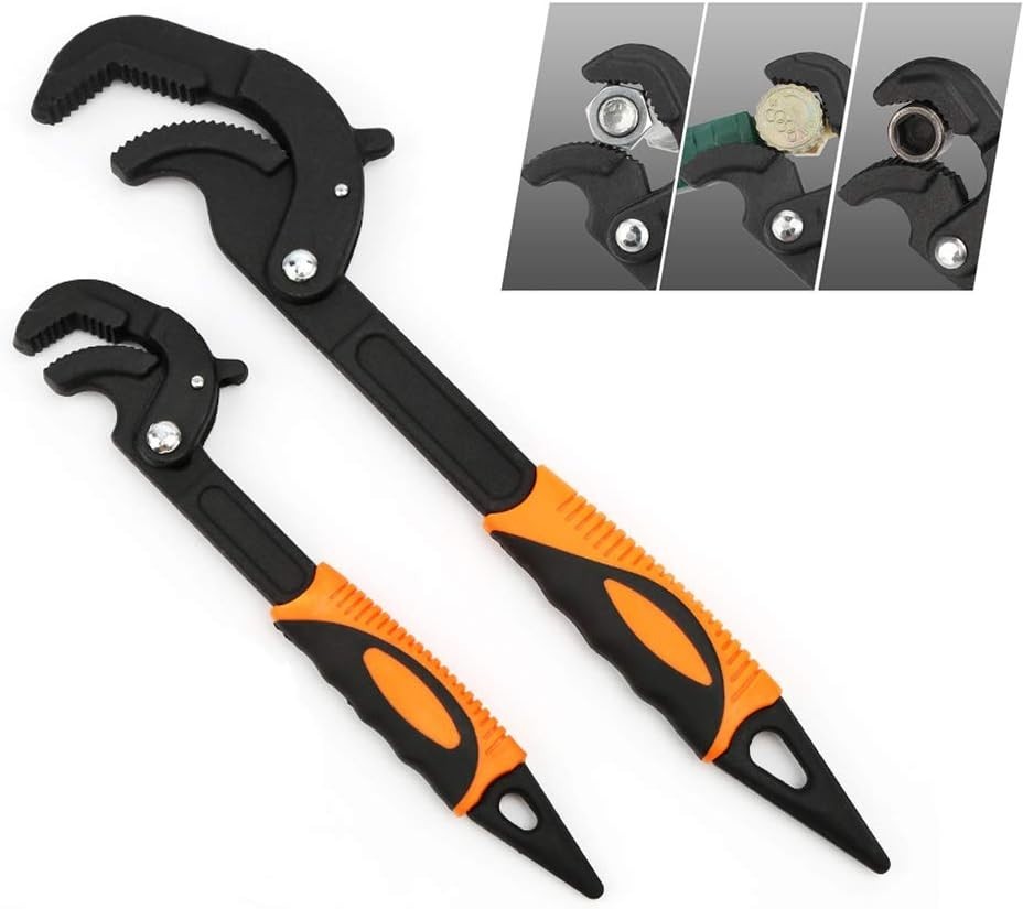 2-Piece Multi-Function Adjustable Wrench Set - 1045 High-Hardness Steel