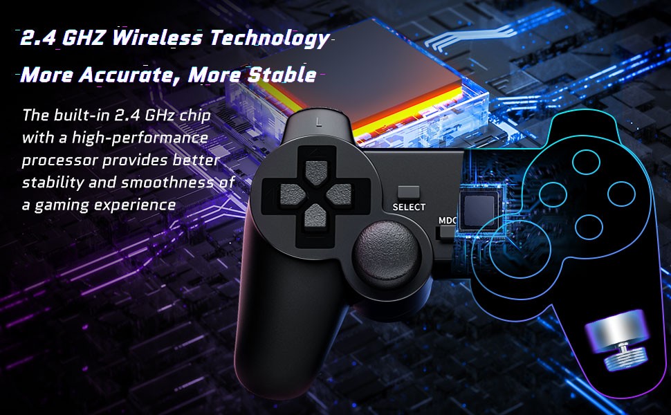 Wireless Dual vibration Controller Gamepad USB ort With Bracket For PC