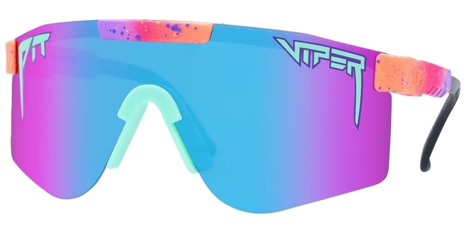 Pit Viper The Copacabana Double Wide Shield Sunglasses w/ Mirror Lens