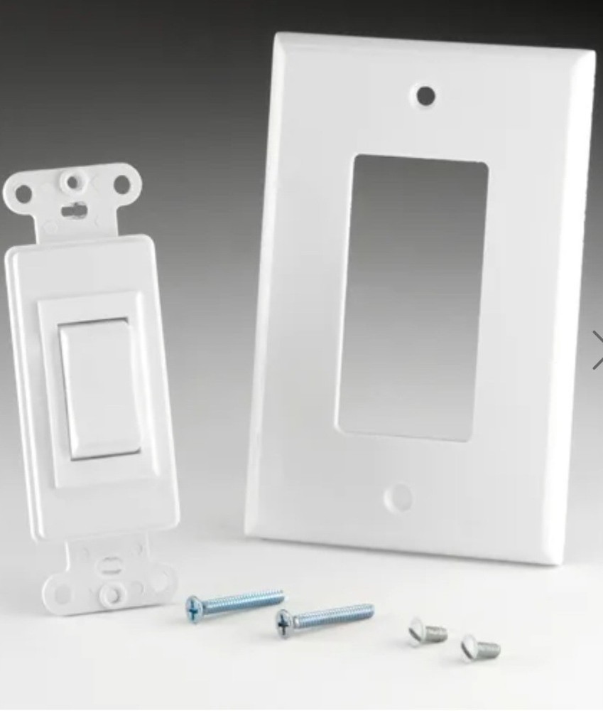 DA-LITE 80575 white wall switch assembly