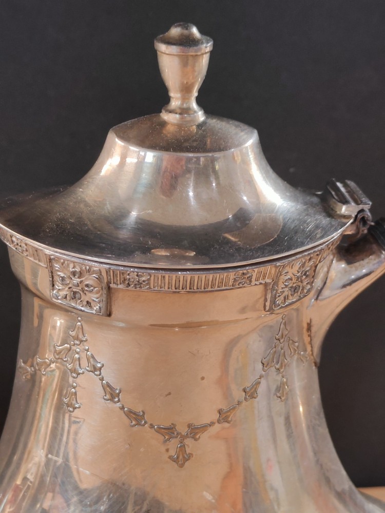 Vintage Silver Plate Coffee/Tea Service Set Art Deco Pattern