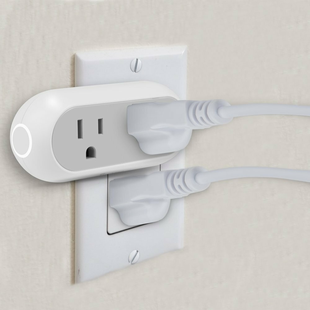 Dual Socket Capsule Smart WiFi Plugs Dual Outlets Alexa Google ITFFF SmartThings
