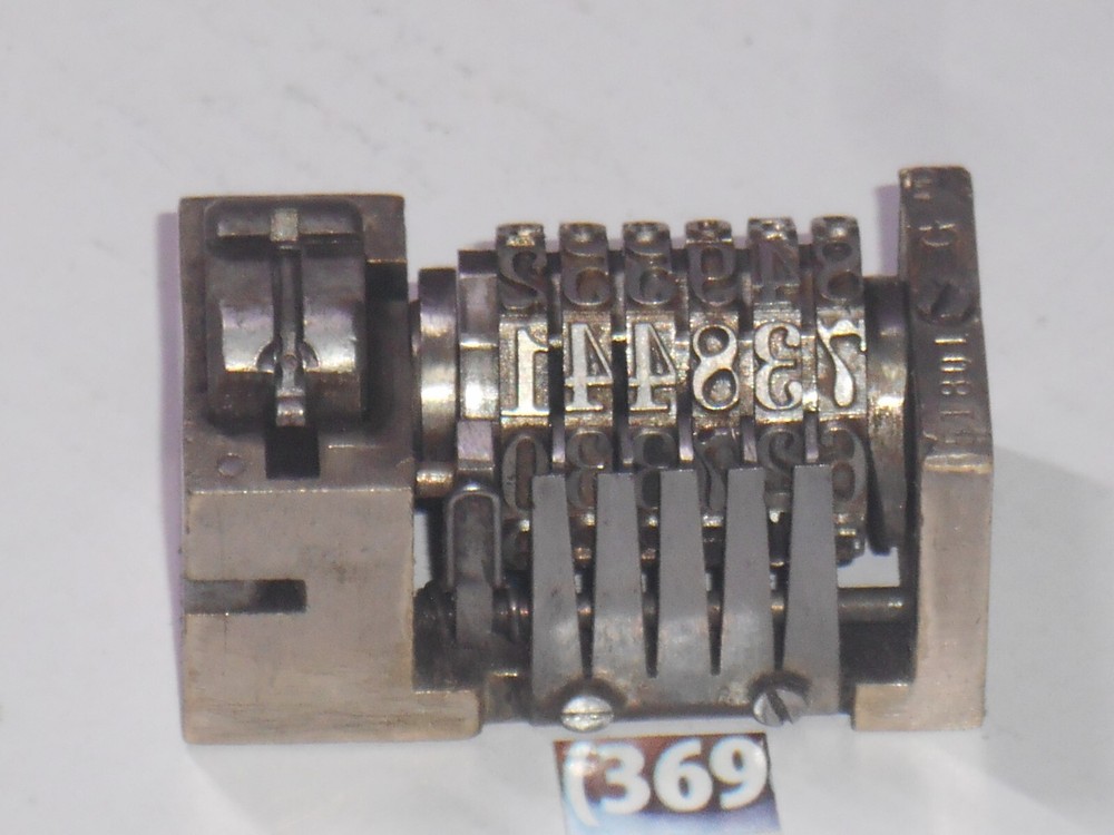 WMA Letterpress Numbering machine | 369