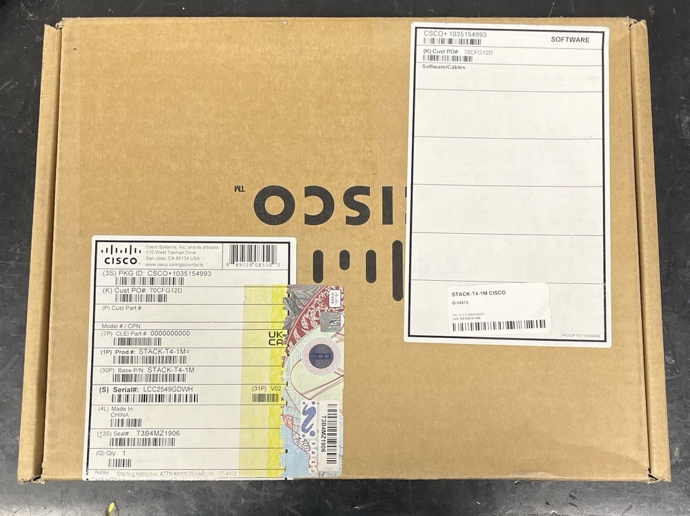 Cisco STACK-T4-1M Stacking Cable New Sealed