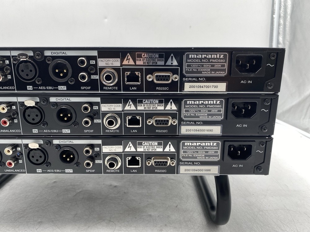 Lot of 3 Marantz PMD580 Rack-Mount CompactFlash Network Solid State Recorder
