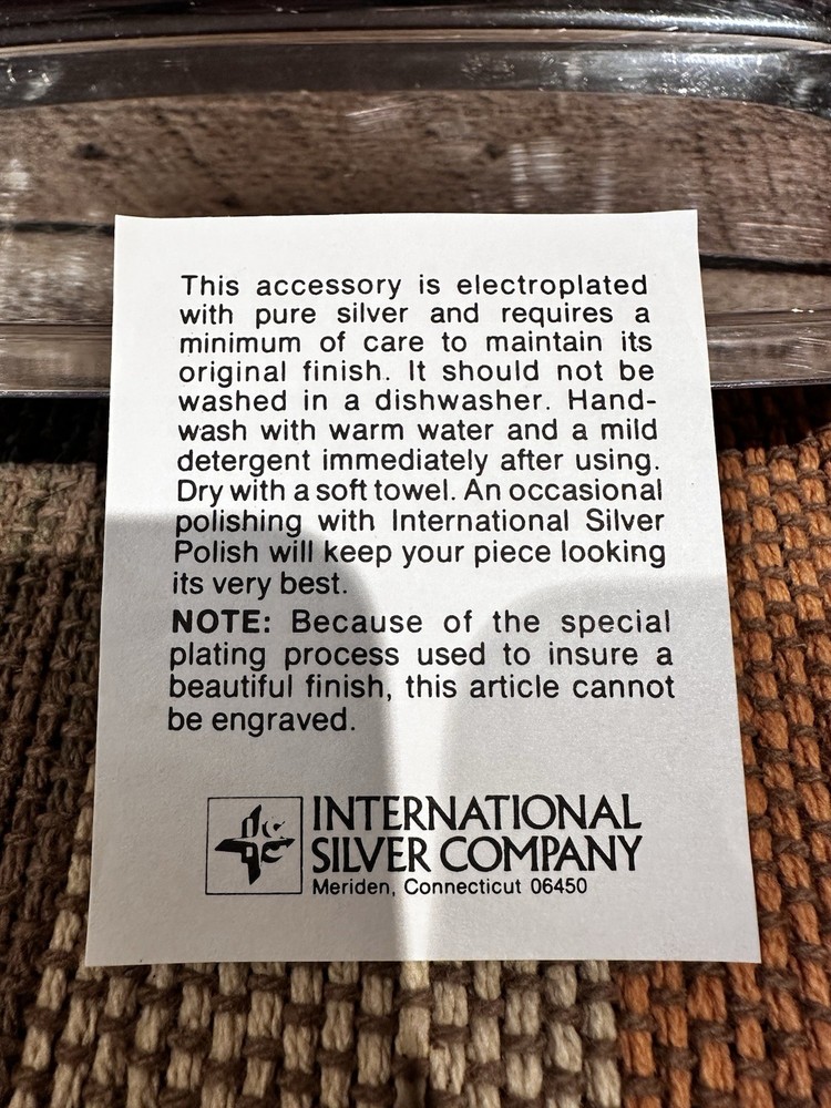 Vintage International Silver Co. 2 Piece Silverplate Cranberry Set W/ Box