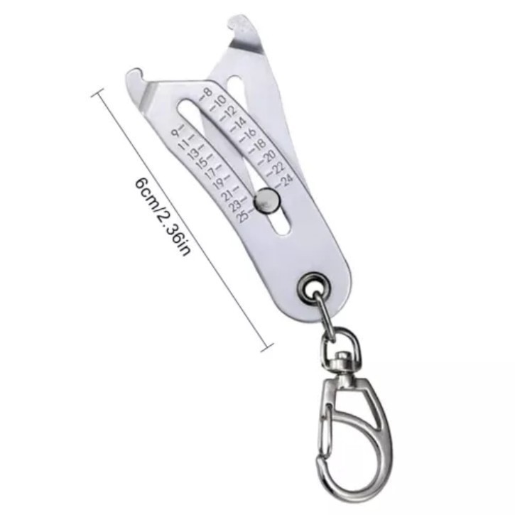 Bolt Nut Identifier Gauge Size Gauge Precise Bolt Size Finder Keychain Tool+ -