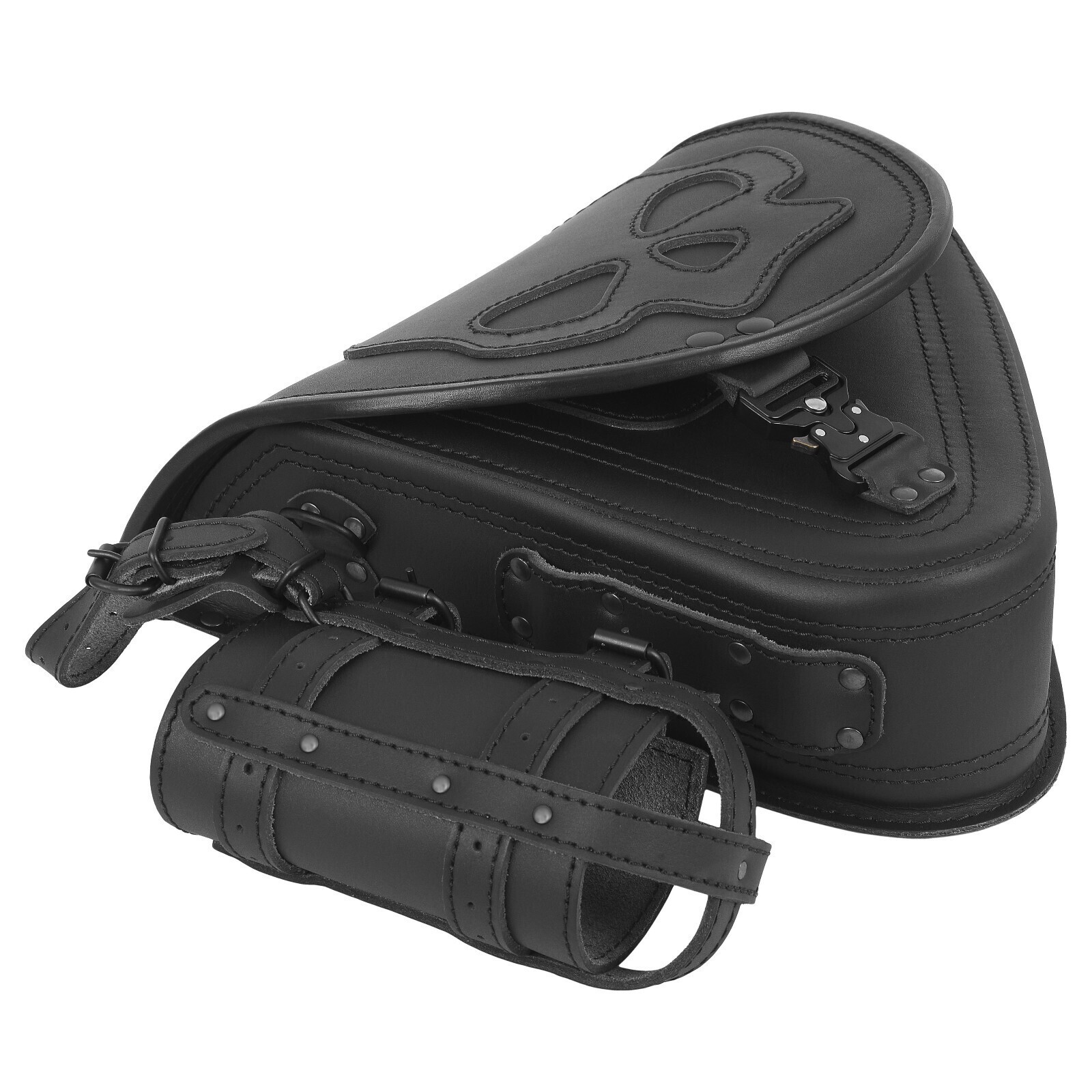 Swing Bag Diablo Skull Blackline + Soft XS 2018 Holder Suitable For Harley