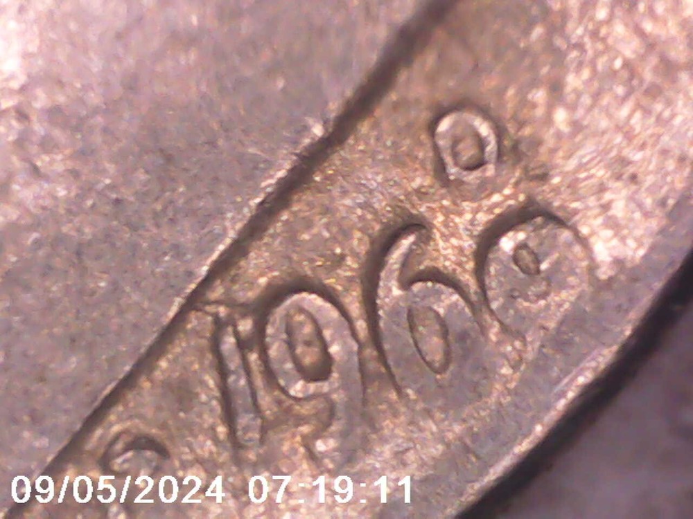 1969 Dime D Mint Mark- Date Errors - Off Center Strike