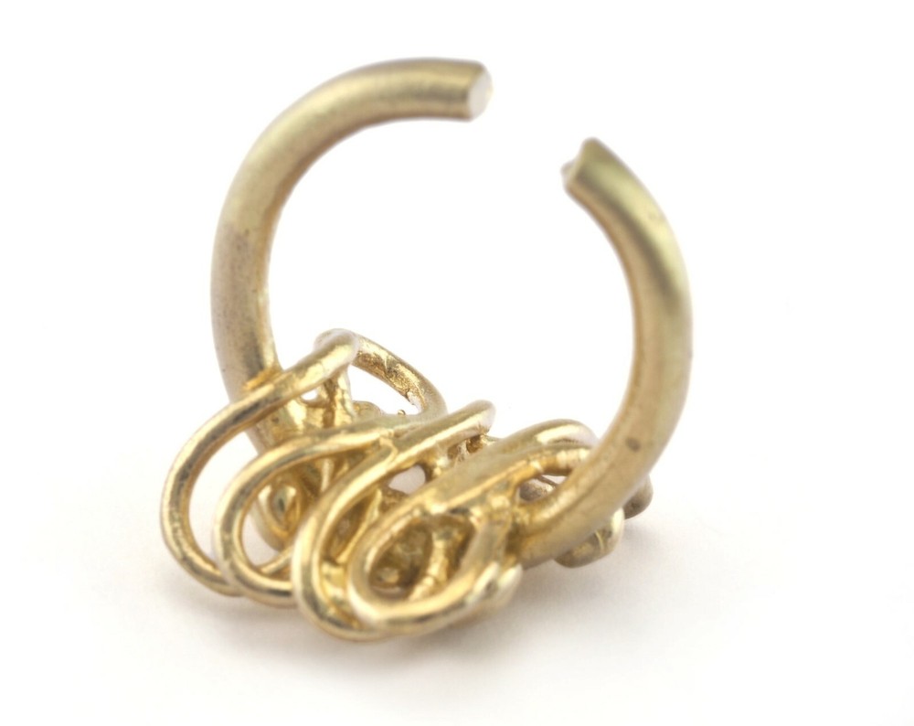 Adjustable Ring Raw brass (18mm 7.5US inner size - Adjustable ) 2749